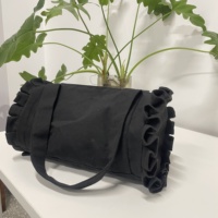 Sac de voyage en toile à volants personnalisé ZHYD avec logo, petit sac fourre-tout léger pour femme, idéal pour la gym ou les nuits, sac à bandoulière