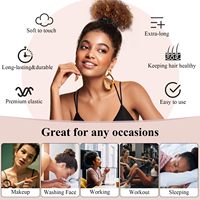 Vente en gros d'attaches à cheveux personnalisées réglables en satin de soie pour filles bandeaux à cheveux réutilisables ultra longs en satin chouchous