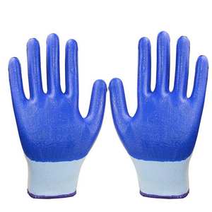 USA Direct Top Vente Gants de Travail Confortables de Haute Qualité Blanc Bleu Enduit Résistant à L'huile Anti-Coupure Construction Imperméable - Product Image 3