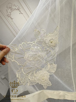QUEENSGOWN Robes de mariée en dentelle douce de haute qualité belles fleurs 3D Robes de mariée accessoires de robe de mariée
