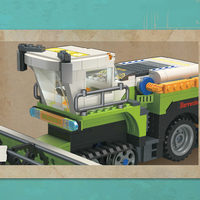 Construction éducative de haute qualité moissonneuse-batteuse assembler tracteur véhicules jouets ensemble moissonneuse de blé ensemble de blocs de construction
