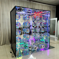 Cabina de Fotos con Espejo y Tiras LED de Colores, para Eventos y Centros Comerciales, Instalación Modular en Caja, Comercio Internacional, China