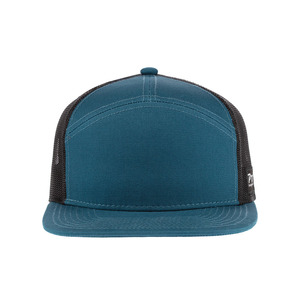 Casquette Trucker vierge personnalisable 7 panneaux, style 168, avec calotte haute, visière plate et filet, casquette de baseball <span class=keywords><strong>Snapback</strong></span> OEM, vente en gros - Product Image 2