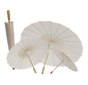 Parasol en bois personnalisé à prix d'usine, mini parapluie en papier blanc pour mariage - Vente chaude - Product Image 1