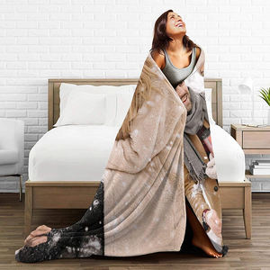 Персонализированное одеяло с фотографией — фланелевый плед с HD-печатью и надписью для подарка жене, мужу, девушке, парню - Product Image 2