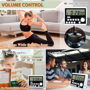 Minuteur de cuisine multi-tâches à <span class=keywords><strong>5</strong></span> groupes, minuteur numérique à cinq événements, <span class=keywords><strong>compte</strong></span> à <span class=keywords><strong>rebours</strong></span>, minuteur de poche, fixation magnétique - Product Image 6