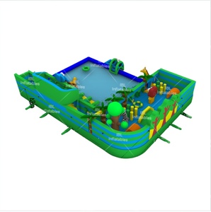 Parc aquatique gonflable de <span class=keywords><strong>jungle</strong></span> d'usine OEM, parc aquatique gonflable commercial avec piscine et toboggan aquatique pour aire de jeux extérieure - Product Image 6
