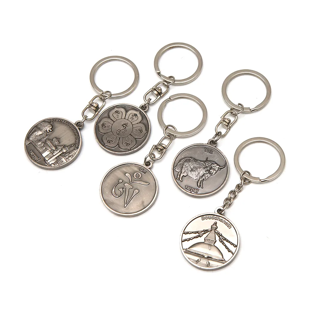 Promotional Keyring Custom Plating Color Letters Key Chain Metal Keychains With Logo