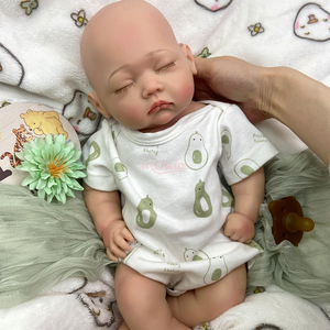 Muñeca Reborn <span class=keywords><strong>de</strong></span> Silicona con Rostro Regordete, Tacto <span class=keywords><strong>de</strong></span> Piel Suave, Muñeca Recién Nacida <span class=keywords><strong>de</strong></span> 18 Pulgadas - Product Image 2