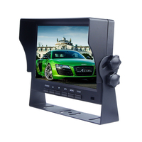 Nouveau 7 pouces 2 écran partagé 1080P AHD moniteur de voiture enregistreur de conduite DVR, ou AHD caméras avant/arrière en option
