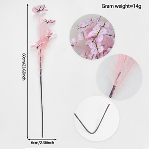 Stelo di Farfalla Artificiale con Piume Viola Blu Arancione Rosa per Vaso Matrimonio Casa Festa Decorazione Floreale Fantasia Ingrosso - Product Image 5