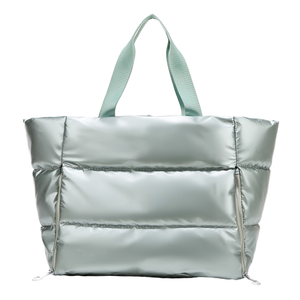 Sac bandoulière matelassé vintage grande capacité pour femme, motif bonbon, en nylon écologique et imperméable avec fermeture éclair - Product Image 4