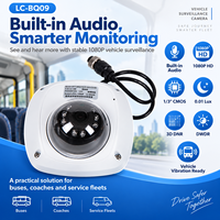 Caméra de voiture AHD 1080P grand angle avec micro intégré et enregistrement sonore, caméra de surveillance de qualité commerciale pour le transport OEM ODM