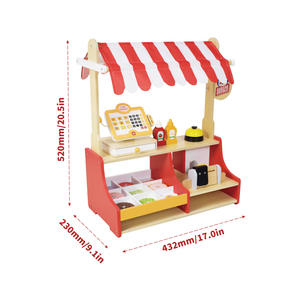 Montessori educativi in miniatura in legno Hamburger Stand Juguetes gioco di ruolo immaginazione negozio di taglio giocattoli per bambini ragazzi ragazze - Product Image 5