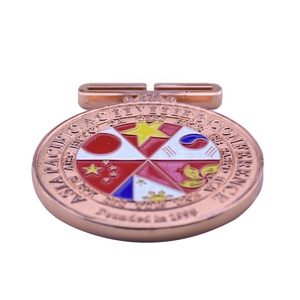 De calidad superior amor flor oro milagroso Premio Medalla de metal - Product Image 3