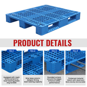 <span class=keywords><strong>Pallet</strong></span> Euro per Carrelli Elevatori, Griglia per Magazzino, Piattaforma a 4 Vie in HDPE Impermeabile per Carico Industriale - Product Image 2