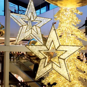 Vente flash - Décorations lumineuses LED à motif étoile 3D de Noël <span class=keywords><strong>Evermore</strong></span>, en PVC -20+40 avec 90 accessoires, utilisation commerciale en extérieur - Product Image 6