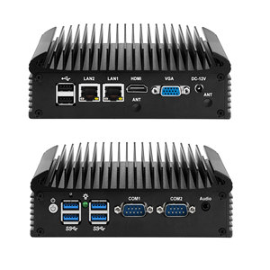 Mini PC industriel CWWK 8250U sans ventilateur, 2 ports LAN Realtek RJ45, 2 ports DB9 RS232/485 COM, DDR4, 6 ports USB, HD+VGA, pour la maison et le bureau - Product Image 1