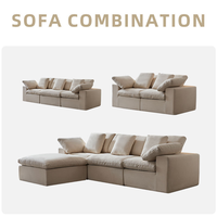 Modulares Segmentiertes Komprimiertes Cloud-Stoff-Sofa-Set (Möbel) Modernes Design Vakuumverpackt Wohnzimmer Kartonverpackung