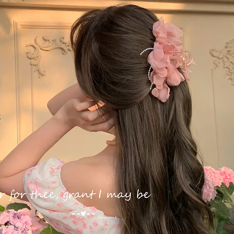 Para el Cabello Moda 2023 nuevo diseño flor Acrílico tiburón pinza de pelo moda 11cm elegante pinza de pelo Garra Para niñas