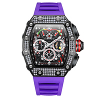 Montre homme ONOLA 6827Q 2024, marque haut de gamme, luxe, chronographe, sport, étanche, quartz, diamants, qualité supérieure.