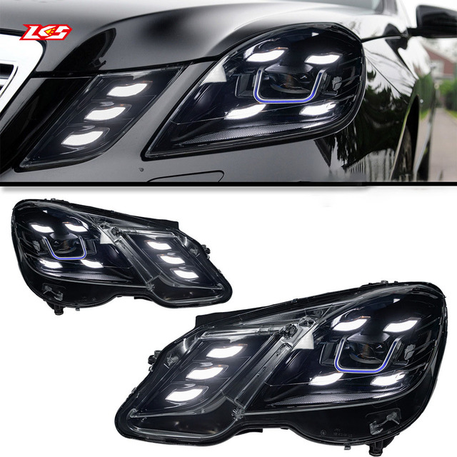 Mercedes E-Class W212 2010-2013 LED Headlight Assembly DRL Sequential Turn Signal Bi-LED Projector Headlamp 6000K New