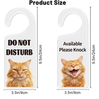 Cintre de porte d'impression UV acrylique transparent drôle Pet Photo bouton de porte cintre acrylique poignée de porte intéressante pour animalerie