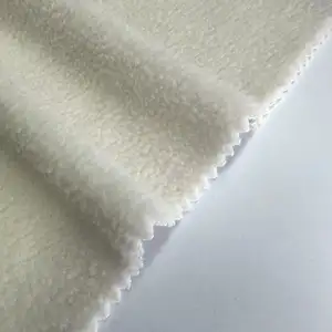 May Polyester Rayon/Viscose Dệt Kim Một Bên Chống-Pilling Cực Vải Vải Màu Rắn Lông Cừu Vải Cho Áo Khoác Và Áo