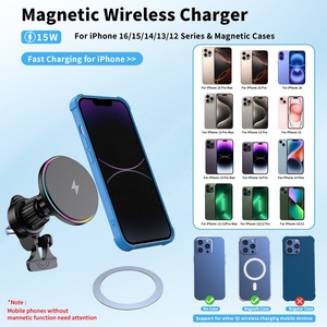 <span class=keywords><strong>Cargador</strong></span> Inalámbrico Flexible para Auto con Lámpara LED, <span class=keywords><strong>Cargador</strong></span> Rápido de 15W, Soporte Magnético para Celular en Rejilla de Ventilación, <span class=keywords><strong>Cargador</strong></span> Inalámbrico Magnético para <span class=keywords><strong>iPhone</strong></span> - Product Image 6