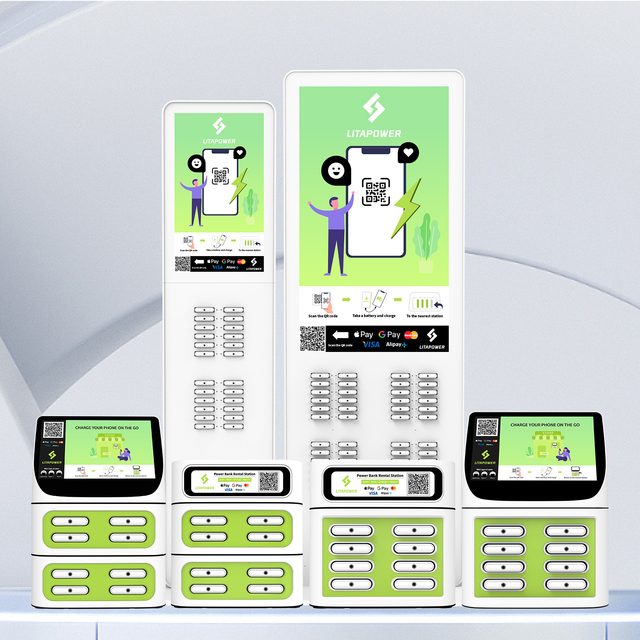 Litapower 8 Slots Portable Mobile Charger Shared Slim Power Bank Supply Rental Power Bank Stations with Led Screens