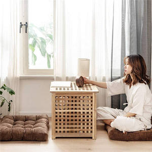 وسادة تأمل مبطنة بحشوة قطنية فائقة النعومة، وسادة جلوس مربعة للاستخدام الخارجي لدعم المؤخرة والاستخدام على الأرض - Product Image 4