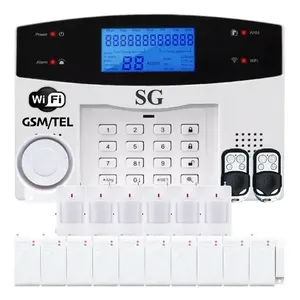 Sistema di sicurezza domestica Wireless con Wifi e controllo allarme GSM App 433MHz sensore porta ABS materiale - Product Image 1