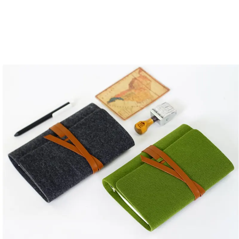 Factory directly Color Notepad A5 Notebook Cover Felt Leather Decorative