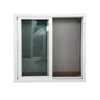 Fenêtre pvc de style américain Fenêtres coulissantes en vinyle Fenêtre en vinyle à double volet à faible émissivité avec aileron de clouage