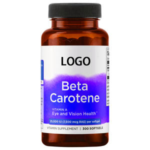 Hoge Kwaliteit Fabrieksprijs Natuurlijke Bèta-Caroteen Organische Vitamine B-Supplementen Bèta-Caroteen Softgels Capsules 150Mg - Product Image 1