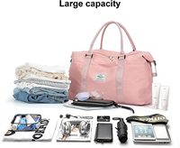 Sacs de voyage pliables écologiques grande capacité, sacs à main imperméables, sacs de sport à bandoulière, sacs de voyage pliables avec fermeture éclair