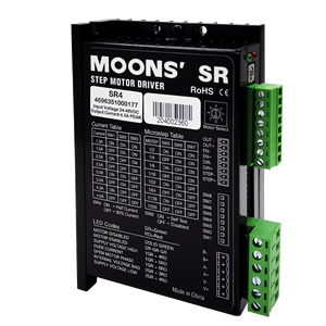 Driver Stepper MOONS Serie <span class=keywords><strong>SR</strong></span> a 2 Fasi con Ingresso DC 4.5A, Driver Micro-Step per Motori Stepper Ibridi Nema 17 23 - Product Image 1