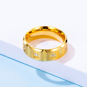 Anillo unisex de acero de titanio con incrustaciones de diamantes, estilo Instagram, retro, único, de lujo asequible, joya de alta gama, transfronterizo - Product Image 3