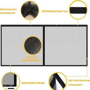 कारखाने थोक आधुनिक फ्रेंच डिजाइन एकल डबल कार गैरेज दरवाजा स्क्रीन बाहरी चुंबकीय बंद के साथ चुंबकीय बंद के साथ - Product Image 6