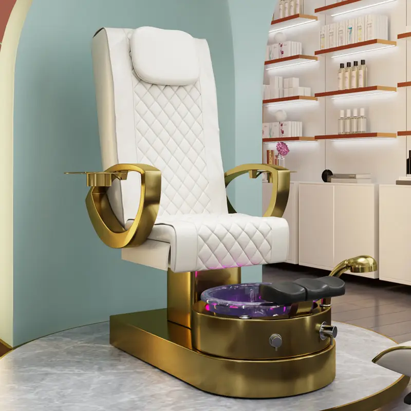 Silla de pedicura lujo 2023 fundas de asiento de lujo modernas manicura masaje pie spa pedicura silla para salón de tecnología de uñas