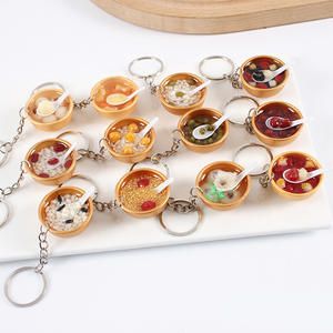 จี้รูปอาหารจำลอง ขนาด 3 ซม. สีทอง ชามเล็ก โมเดลก๋วยเตี๋ยว พวงกุญแจ ตกแต่งกระเป๋า ของเล่นจิ๋วรูปอาหาร ขนมขบเคี้ยว - Product Image 3