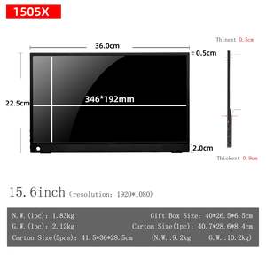 Monitor Portátil para Juegos de 15.6 Pulgadas, 1080P FHD, 75Hz, IPS, USB-C, para Laptop, PS4, Switch, con Tiempo de Respuesta de 3ms - Product Image 6