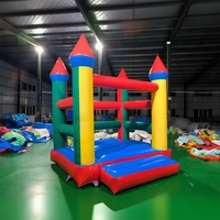 Vente directe d'usine Château plein d'entrain gonflable Maison de rebond 3m * 3m 0.48mm 0.55mm Château commercial en PVC à louer