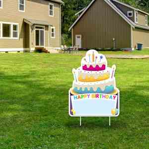 <b>Custom</b> Printed Anti-Fade Yard Sign with Stake Durable Waterproof Outdoor Decor for Birthday Party Lawn Garden Celebration - Product Image 4