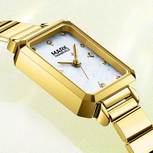 Reloj de Pulsera para Mujer Mark Fairwhale, Diseño Rectangular Simple, Lujoso y Moderno, de Acero Inoxidable, con Movimiento de Cuarzo, para Damas - Product Image 1
