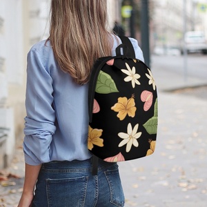Sac à dos d'école pour enfants personnalisé imprimé de fleurs Sac à dos d'école pour filles à la mode Fermeture à glissière en métal en option Sac à dos d'université pour femmes - Product Image 3