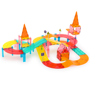 JOJTOP 2024 nueva gran oferta OEM ODM personalizado <span class=keywords><strong>100</strong></span> Uds anillo magnético pista coche y juego de bloques de construcción juguetes educativos para niños - Product Image 1