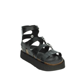 G105800 sandali neri con scivoli bassi da donna con plateau antiscivolo leggero e leggero Design stampato con tendenza alla moda - Product Image 5