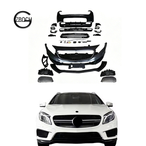 Kit Paraurti Anteriore e Posteriore W156 X156 GLA200 GLA220 GLA260 con Griglia per <span class=keywords><strong>Mercedes</strong></span> Benz Classe <span class=keywords><strong>GLA</strong></span>, Kit Carrozzeria Stile GLA45 AMG - Product Image 1