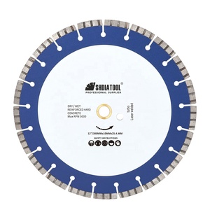 ใบเลื่อยเพชรแบบตัดและเจียรขนาด 115-350 มม. เชื่อมด้วยเลเซอร์ สำหรับคอนกรีตเสริมเหล็กและแอสฟัลต์ - Product Image 1